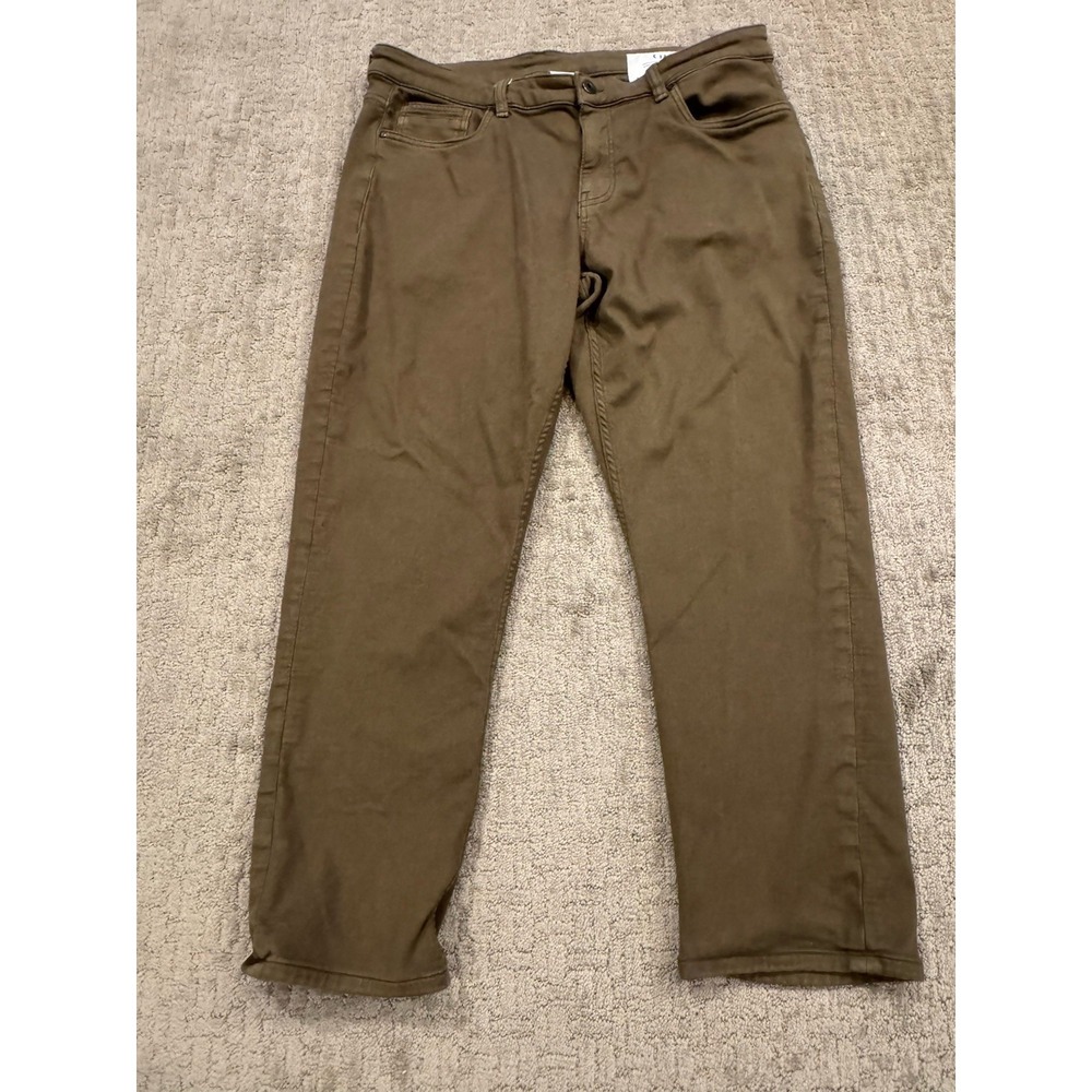 TPJ The Perfect Jeans Mens 38x30 Athletic Fit Straight Leg Army Green (X1)